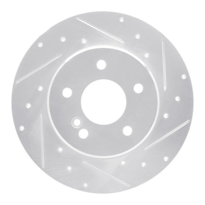 R1 Concepts R1 94-11 Mercedes-Benz C240 Rear Right Drilled & Slotted Silver Brake Rotor