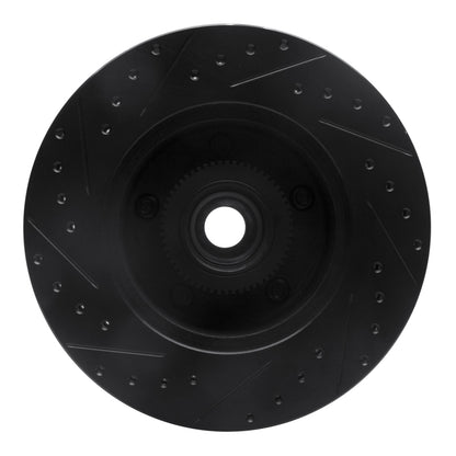 R1 Concepts R1 03-03 Dodge Ram 1500 Van Front Right Drilled & Slotted Black Brake Rotor