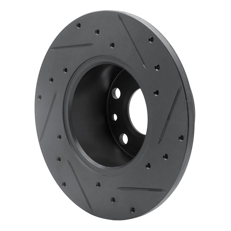 R1 Concepts R1 72-78 Volkswagen Type 2 Front Left Drilled & Slotted Black Brake Rotor