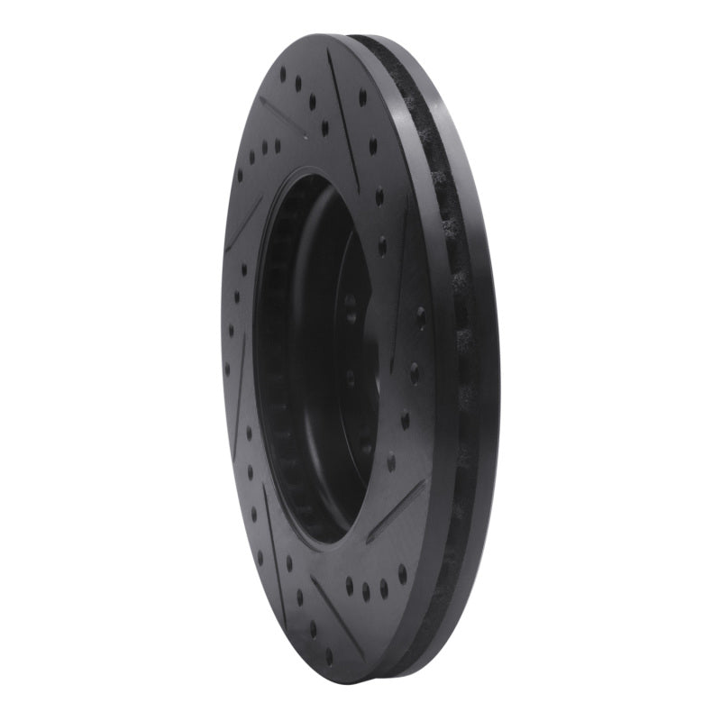 R1 Concepts R1 11-23 Chevrolet Bolt EUV Front Right Drilled & Slotted Black Brake Rotor