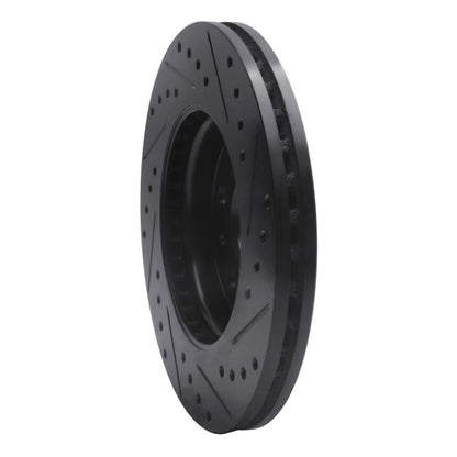 R1 Concepts R1 11-23 Chevrolet Bolt EUV Front Right Drilled & Slotted Black Brake Rotor