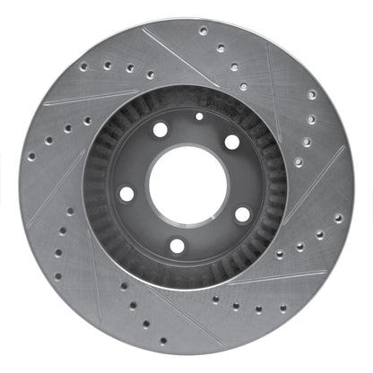 R1 Concepts R1 01-02 Mazda Millenia Front Left Drilled & Slotted Silver Brake Rotor