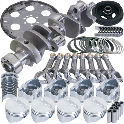 Eagle Chevy 350 1Pc 3.750in Crank 5.700in I-Beam Rods 4.060in Pistons 153 Tooth FP Balanced Assembly