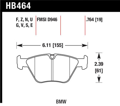 Hawk Performance Hawk BMW 330Ci/330i/330Xi/M3/X3/Z4 HT-10 Front Race Pads