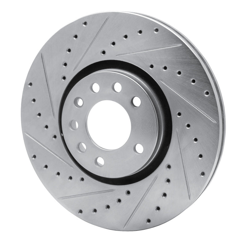 R1 Concepts R1 03-11 Cadillac BLS (Mexico) Front Left Drilled & Slotted Silver Brake Rotor