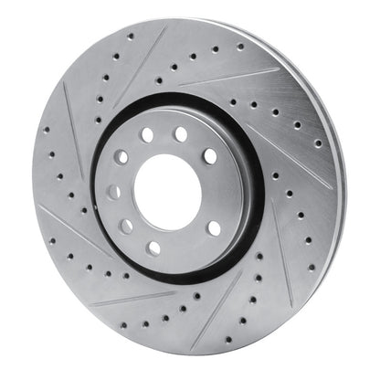 R1 Concepts R1 03-11 Cadillac BLS (Mexico) Front Left Drilled & Slotted Silver Brake Rotor