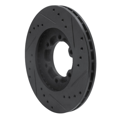 R1 Concepts R1 86-06 Chevrolet Luv Pickup (Mexico) Front Left Drilled & Slotted Black Brake Rotor