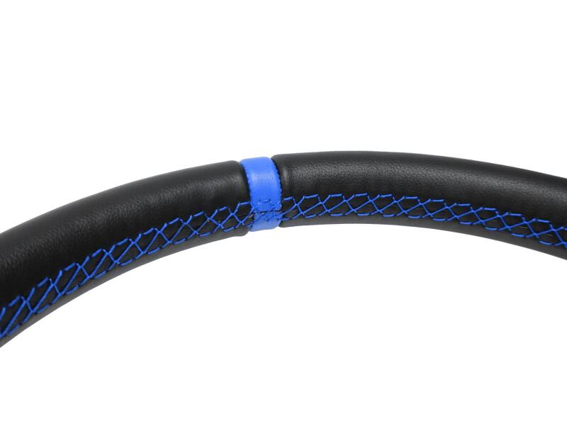 PRP Seats PRP Flat Leather Steering Wheel - Blue