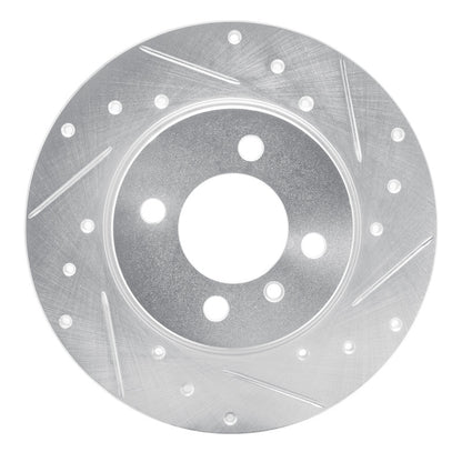 R1 Concepts R1 84-85 BMW 318I Front Right Drilled & Slotted Silver Brake Rotor