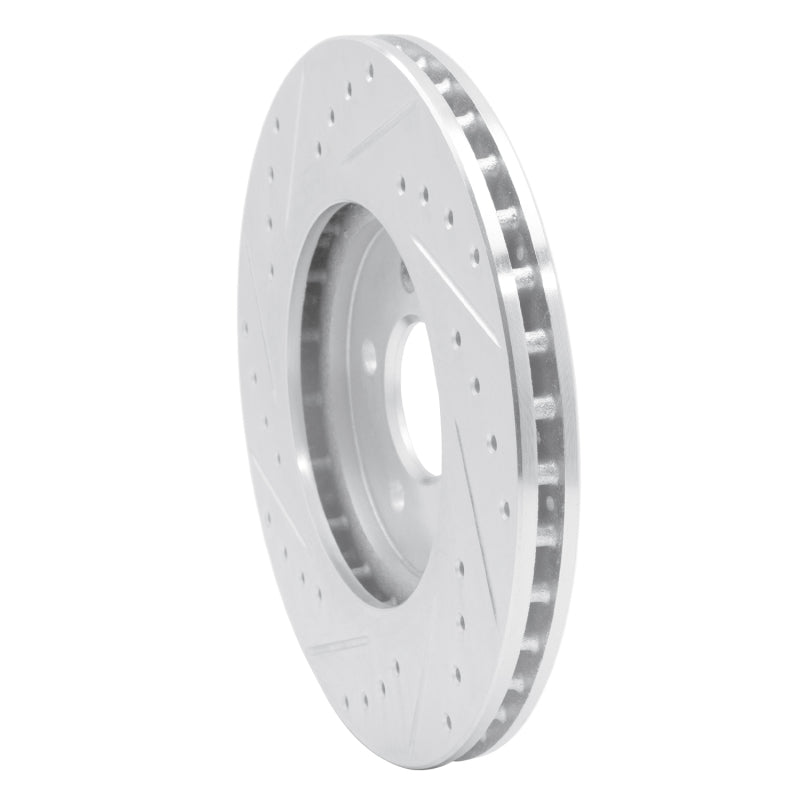 R1 Concepts R1 95-06 Chrysler Cirrus Front Right Drilled & Slotted Silver Brake Rotor