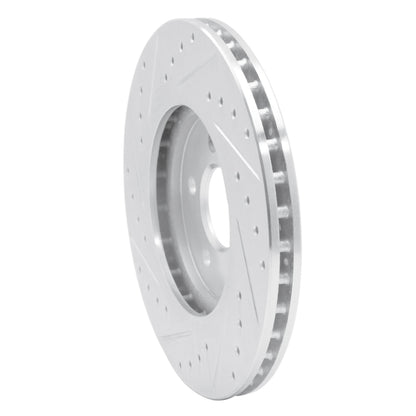 R1 Concepts R1 95-06 Chrysler Cirrus Front Right Drilled & Slotted Silver Brake Rotor
