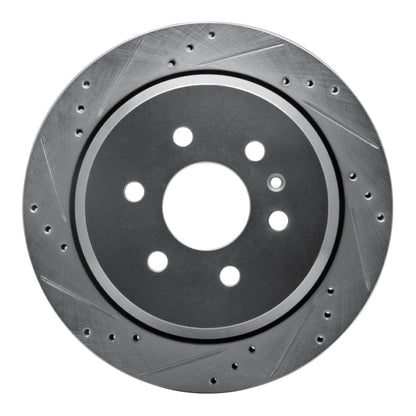R1 Concepts R1 15-20 Chevrolet Colorado Rear Left Drilled & Slotted Silver Brake Rotor