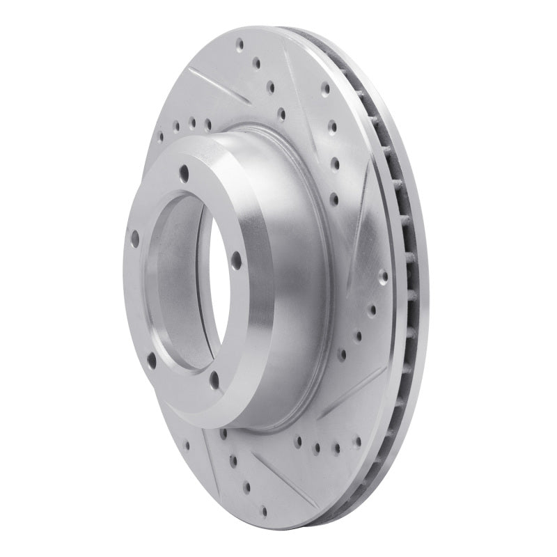 R1 Concepts R1 90-16 Land Rover Range Rover Front Right Drilled & Slotted Silver Brake Rotor