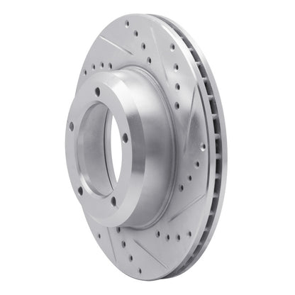 R1 Concepts R1 90-16 Land Rover Range Rover Front Right Drilled & Slotted Silver Brake Rotor