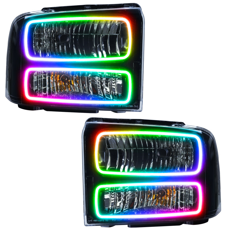 ORACLE Lighting Oracle 05-07 Ford F-250/350 SMD HL - Black - ColorSHIFT w/o Controller