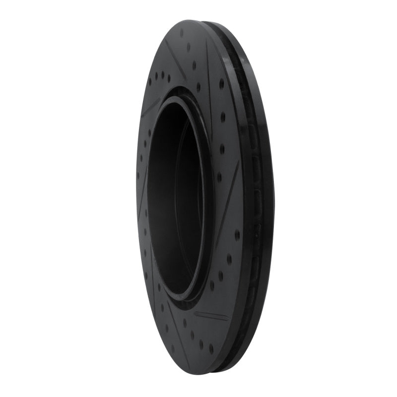 R1 Concepts R1 92-99 Mercedes-Benz S420 Rear Left Drilled & Slotted Black Brake Rotor