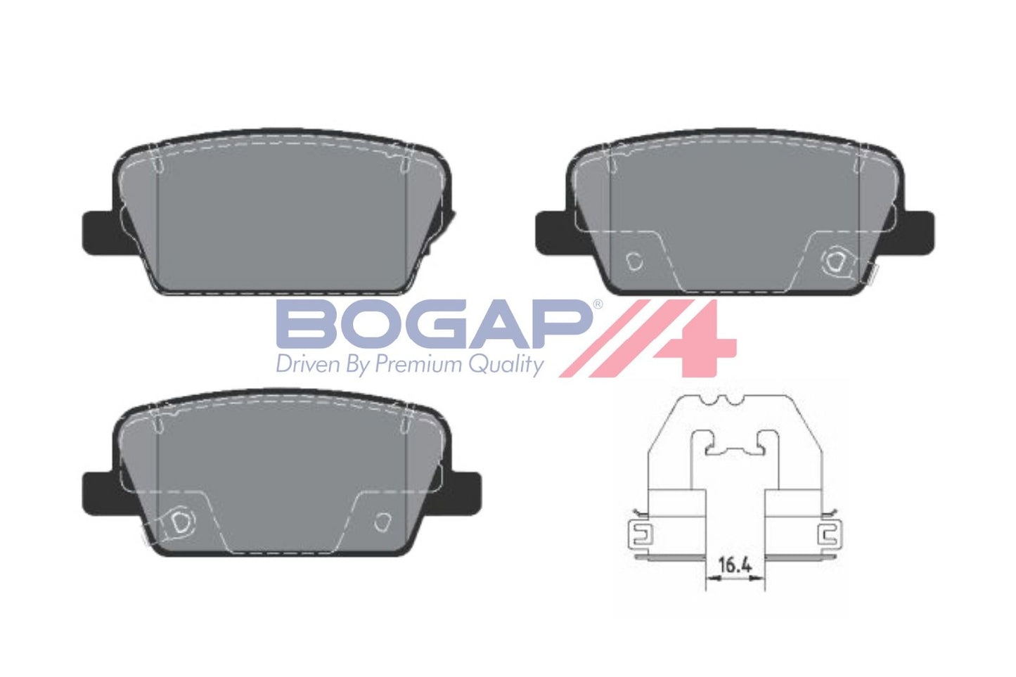 BOGAP Y8210259 Brake Pad Set, Disc Brake