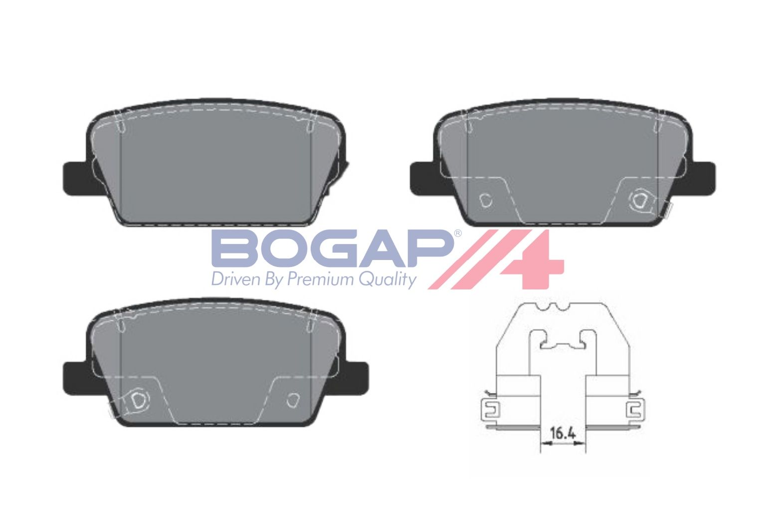 BOGAP Y8210259 Brake Pad Set, Disc Brake