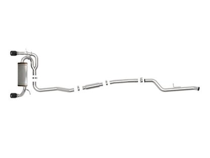 aFe MACH ForceXP 3IN to 2.5IN 304SS Cat-Back Exhaust System w/ Black Tips 14-16 BMW M235i (F22/23)