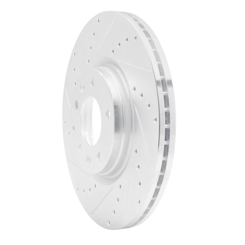 R1 Concepts R1 06-07 Mazda 6 Front Left Drilled & Slotted Silver Brake Rotor