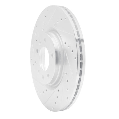 R1 Concepts R1 06-07 Mazda 6 Front Left Drilled & Slotted Silver Brake Rotor