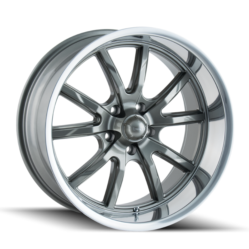 Ridler Wheels Ridler 650 17x8 / 5x120.65 BP / 0mm Offset / 83.82mm Hub Gloss Grey Polished Wheel
