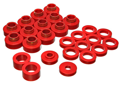 Energy Suspension CJ-8 Scrambler Body Mount - Red