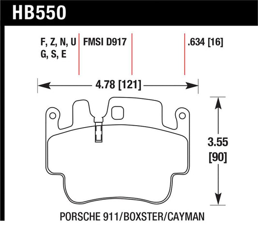 Hawk Performance Hawk Porsche Front HP+ Brake Pads