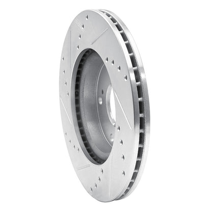 R1 Concepts R1 03-17 Acura ILX Front Right Drilled & Slotted Silver Brake Rotor
