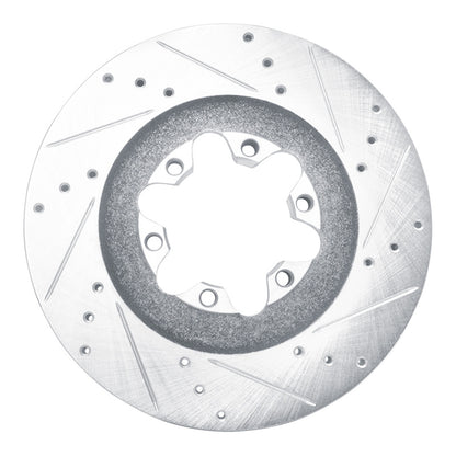 R1 Concepts R1 09-12 Chevrolet Colorado Front Right Drilled & Slotted Silver Brake Rotor