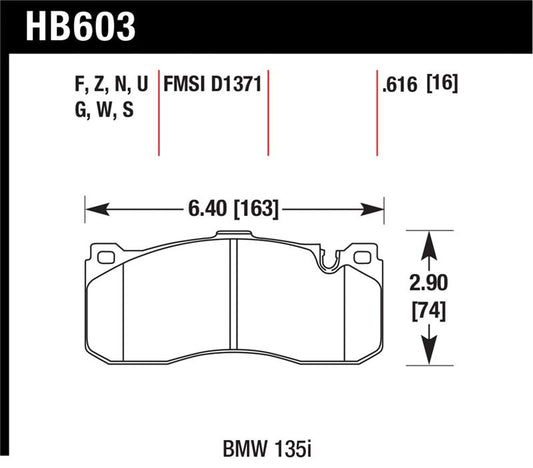 Hawk Performance Hawk BMW 135i HT-10 Race Front Brake Pads