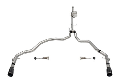 CORSA Performance Corsa 2021-2025 Ford F-150 SuperCab/6.5in Bed 5.0L V8 Xtreme Cat-Back Dual Rear Exit-Black PVD