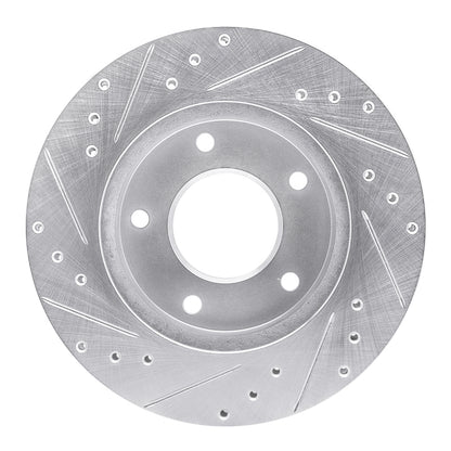 R1 Concepts R1 77-80 Buick LeSabre Rear Right Drilled & Slotted Silver Brake Rotor