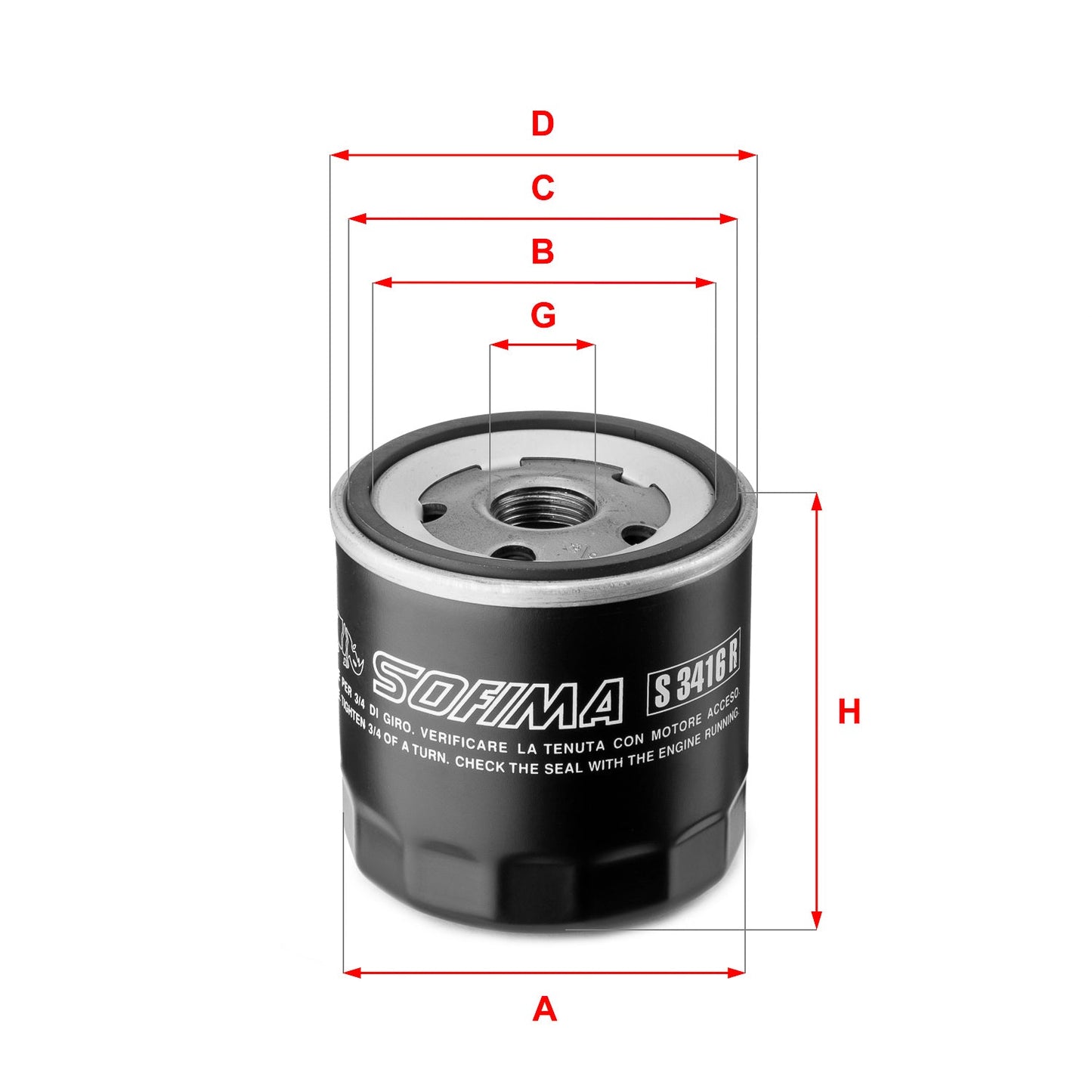 SOFIMA S3416R Oil Filter