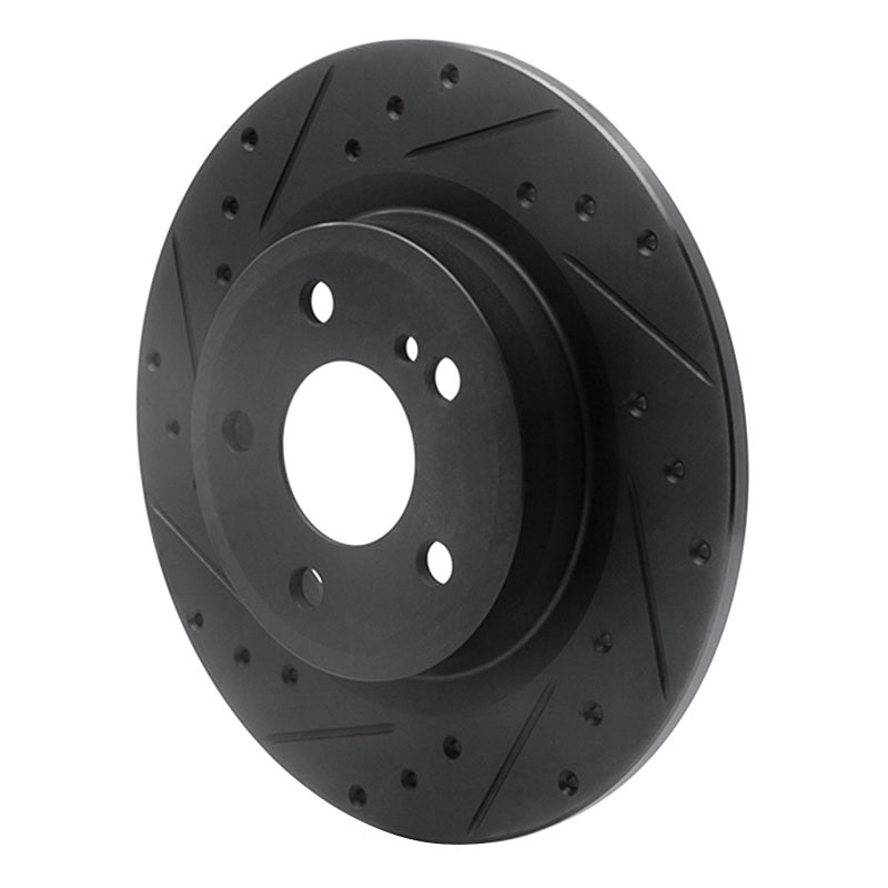 R1 Concepts R1 12-20 Mercedes-Benz SLC300 Rear Left Drilled & Slotted Black Brake Rotor