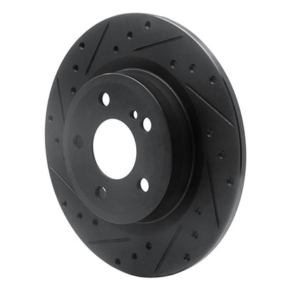 R1 Concepts R1 12-20 Mercedes-Benz SLC300 Rear Left Drilled & Slotted Black Brake Rotor