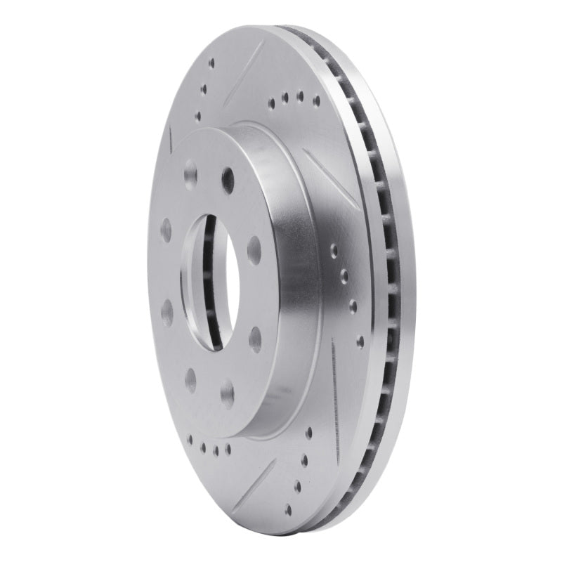 R1 Concepts R1 88-07 Dodge Colt Front Left Drilled & Slotted Silver Brake Rotor