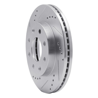R1 Concepts R1 88-07 Dodge Colt Front Left Drilled & Slotted Silver Brake Rotor