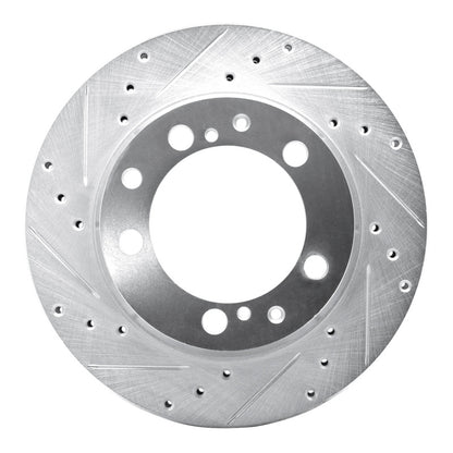R1 Concepts R1 87-97 Porsche 944 Except Turbo Rear Left Drilled & Slotted Silver Brake Rotor