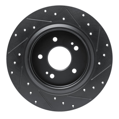 R1 Concepts R1 -25 Hyundai Palisade Rear Left Drilled & Slotted Black Brake Rotor