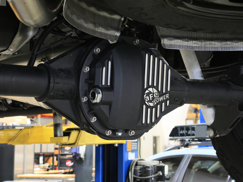 aFe Power Pro Series AAM 9.5/9.76 Rear Diff Cover Black w/Mach Fins 14-19 GM Silverado/Sierra 1500