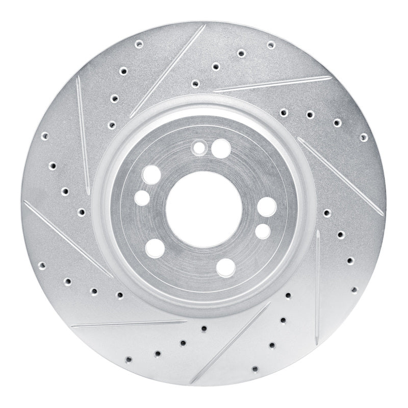 R1 Concepts R1 20-25 Mercedes-Benz GLE350 Front Left Drilled & Slotted Silver Brake Rotor