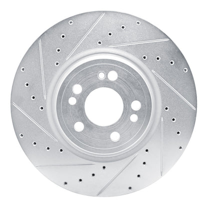 R1 Concepts R1 20-25 Mercedes-Benz GLE350 Front Left Drilled & Slotted Silver Brake Rotor