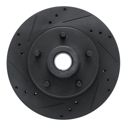 R1 Concepts R1 73-73 Ford Gran Torino Front Left Drilled & Slotted Black Brake Rotor