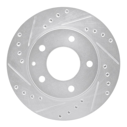 R1 Concepts R1 93-03 Ford Probe Front Left Drilled & Slotted Silver Brake Rotor