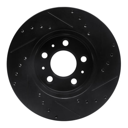 R1 Concepts R1 95-97 Ford Crown Victoria Front Left Drilled & Slotted Black Brake Rotor