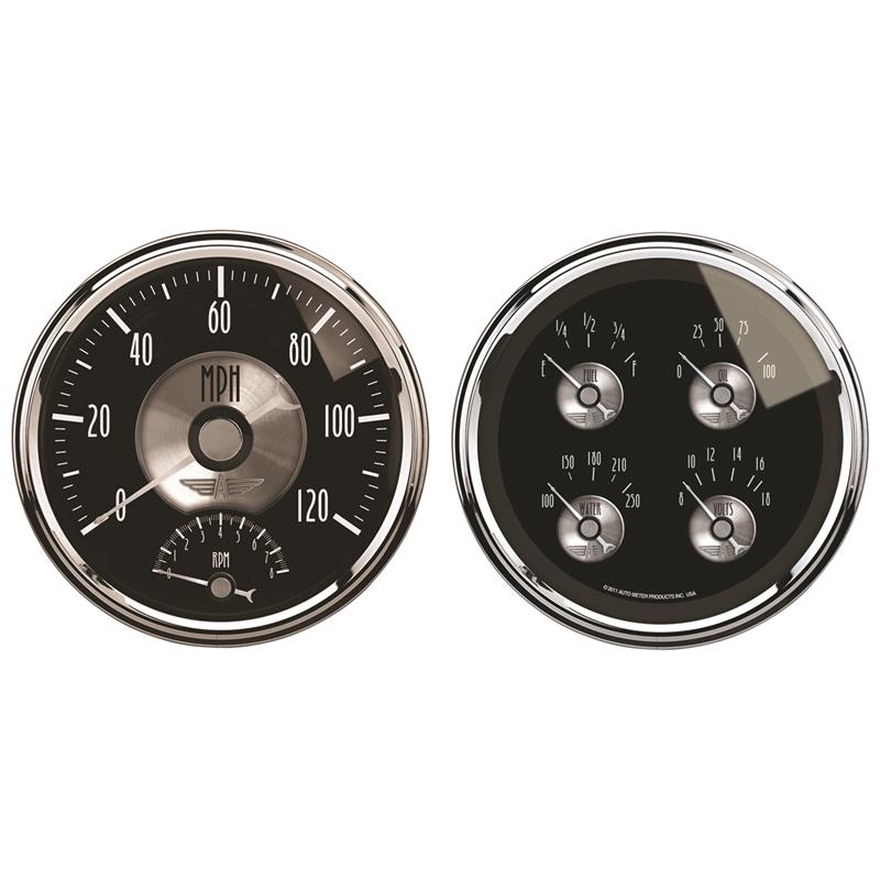Autometer Prestige Series Black Diamond 5in Gauge Box Kit-Tachometer/Speedometer Combo/Oil Pressure