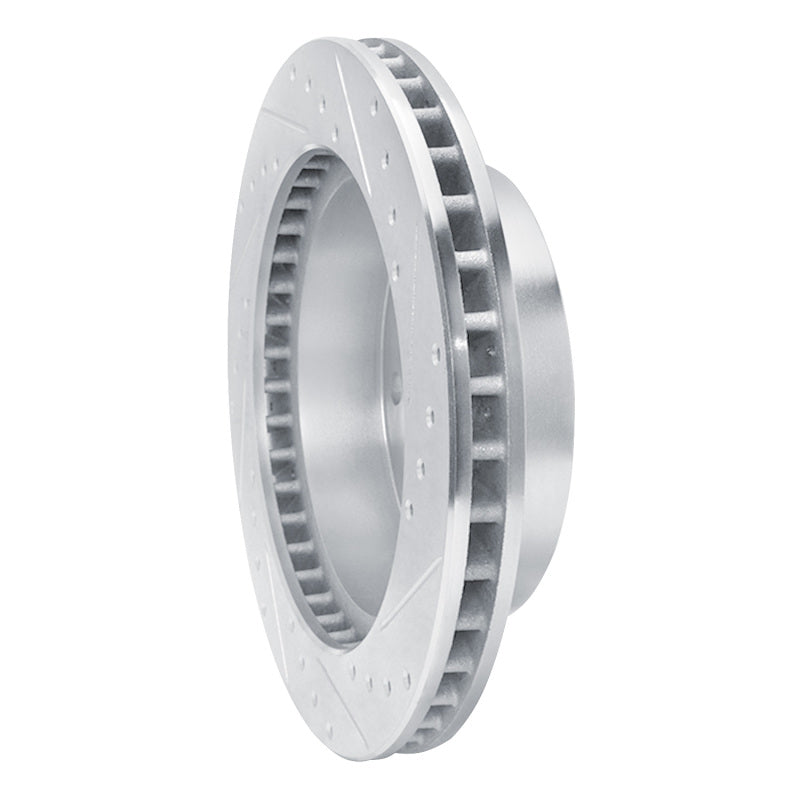 R1 Concepts R1 95-99 Ford F-350 4WD (Excl Super Duty) Front Left Drilled & Slotted Silver Brake Rotor