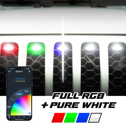 XKGLOW XK Glow XKmax Pre-Runner Style RGBW LED Grill Pods - 5pc