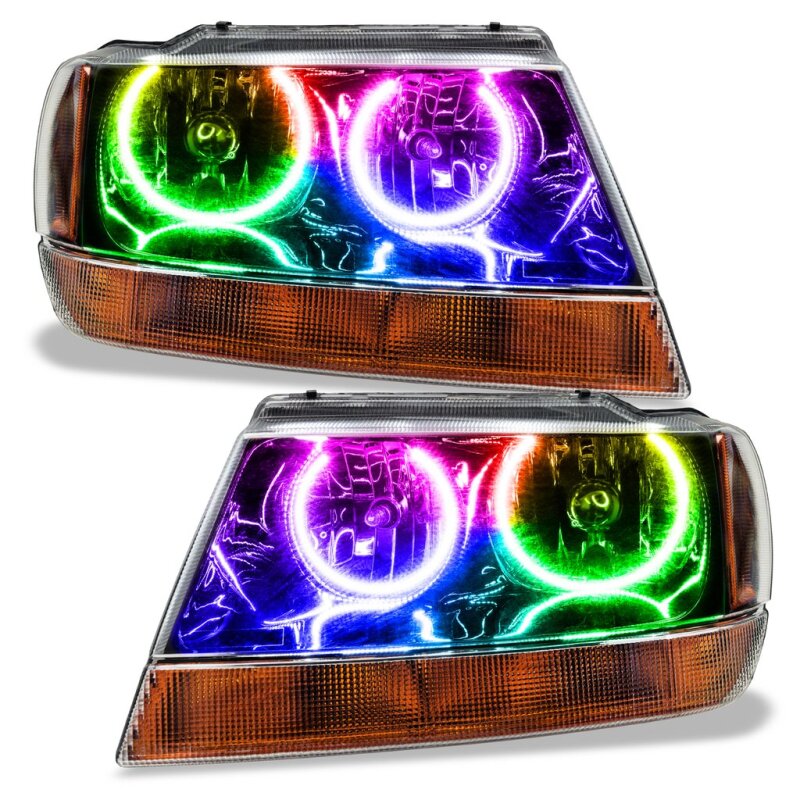 ORACLE Lighting Oracle Jeep Grand Cherokee 99-04 Halo Kit - ColorSHIFT w/ 2.0 Controller